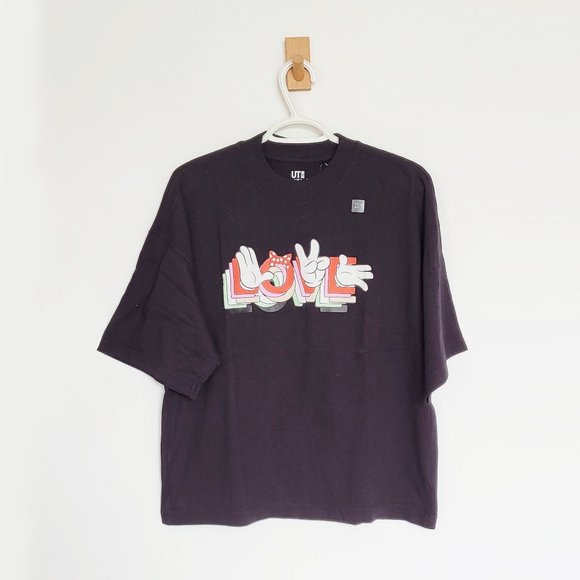 AMBUSH x Disney x Uniqlo UT Disney Love Minnie Mouse - Black T-shirt - Size XS - Picture 1 of 9